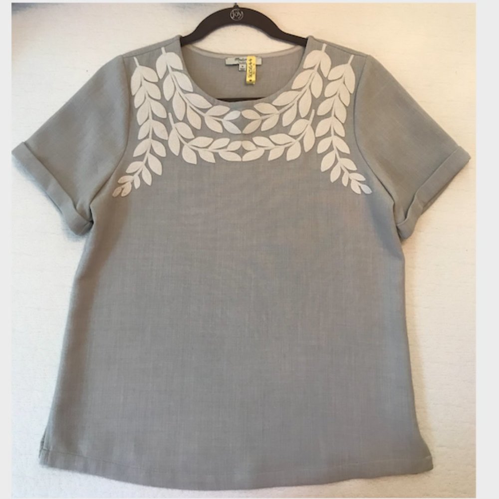 Madewell Ivy Leaf Embroidered Top